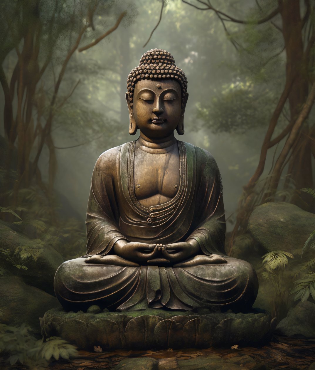 Decorazione spirituale buddista, meditazione pacifica, stampe d
