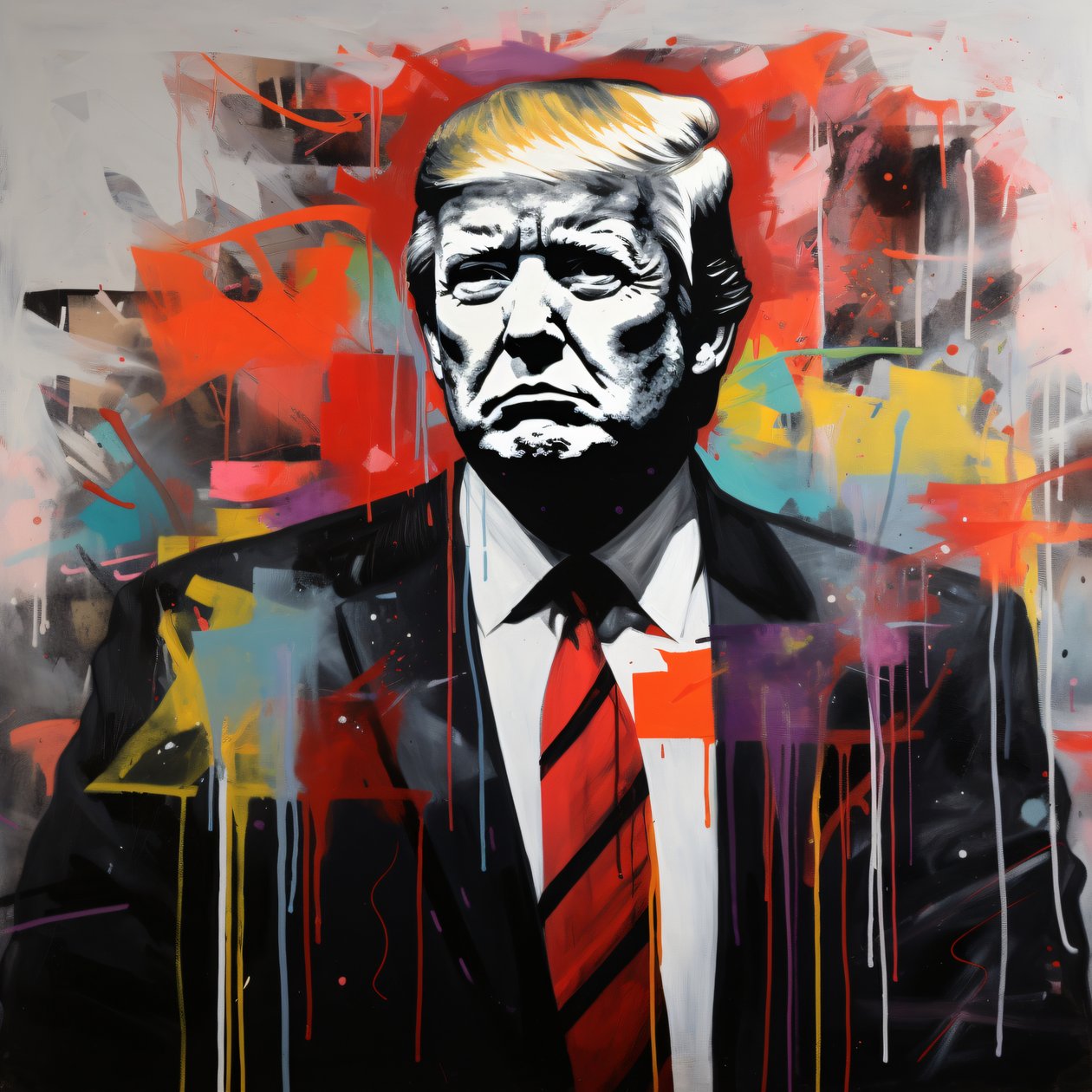 Donald Trump graffiti e street art disegno, online, poster stampe qualità da F. Abderrahim