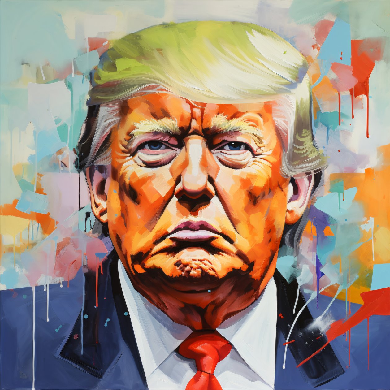 Donald Trump Stampa su tela di pittura a olio, stampe d
