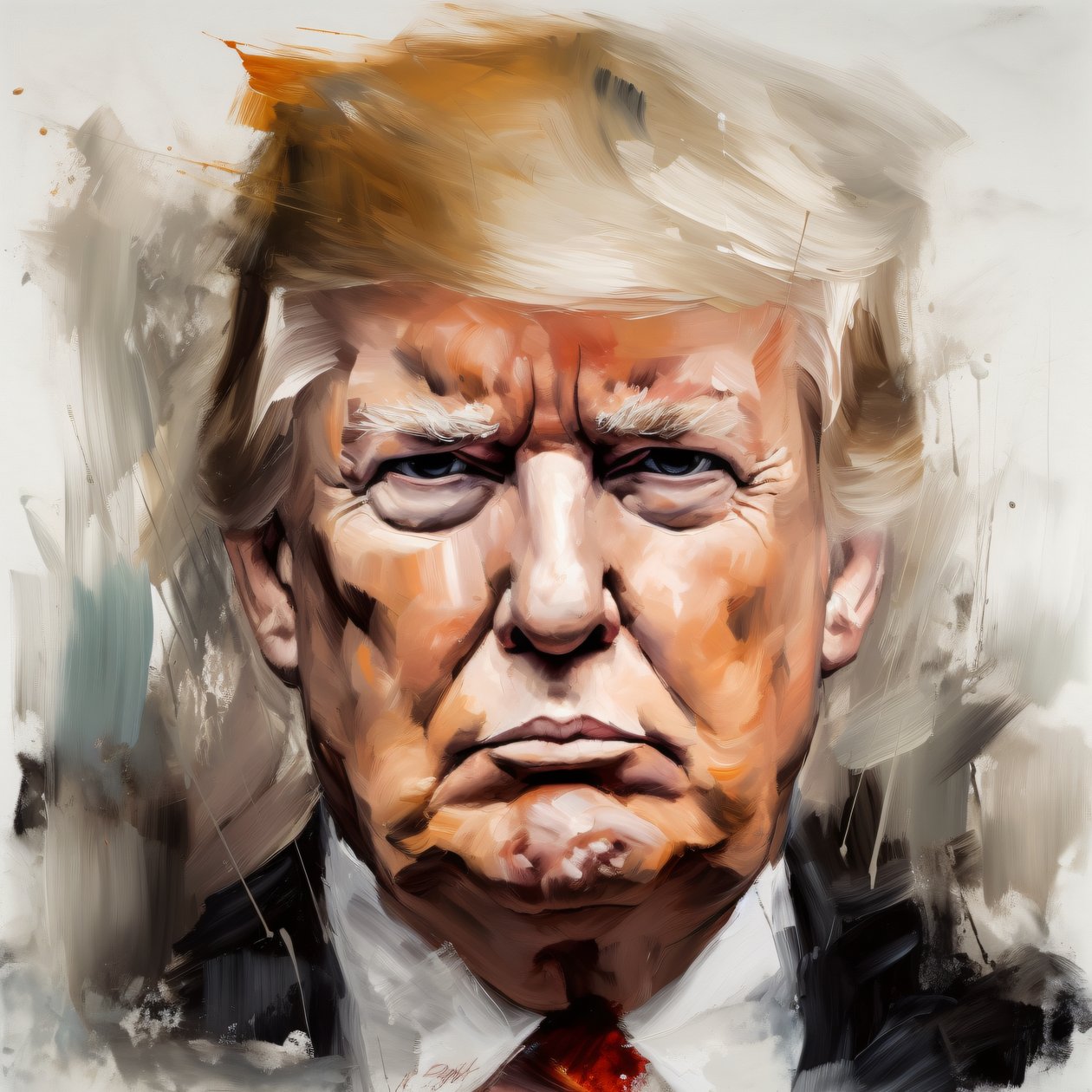 Ritratto di Donald Trump in vendita, decorazione murale con cornice da F. Abderrahim
