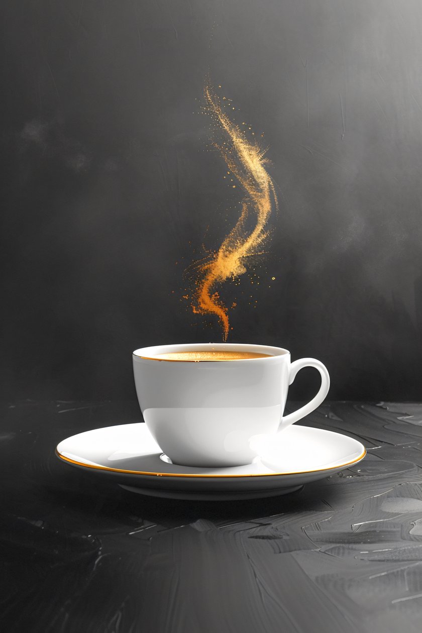 A Little Cup of Coffee in Simple Strokes, decorazione murale | stampa su richiesta da F. Abderrahim