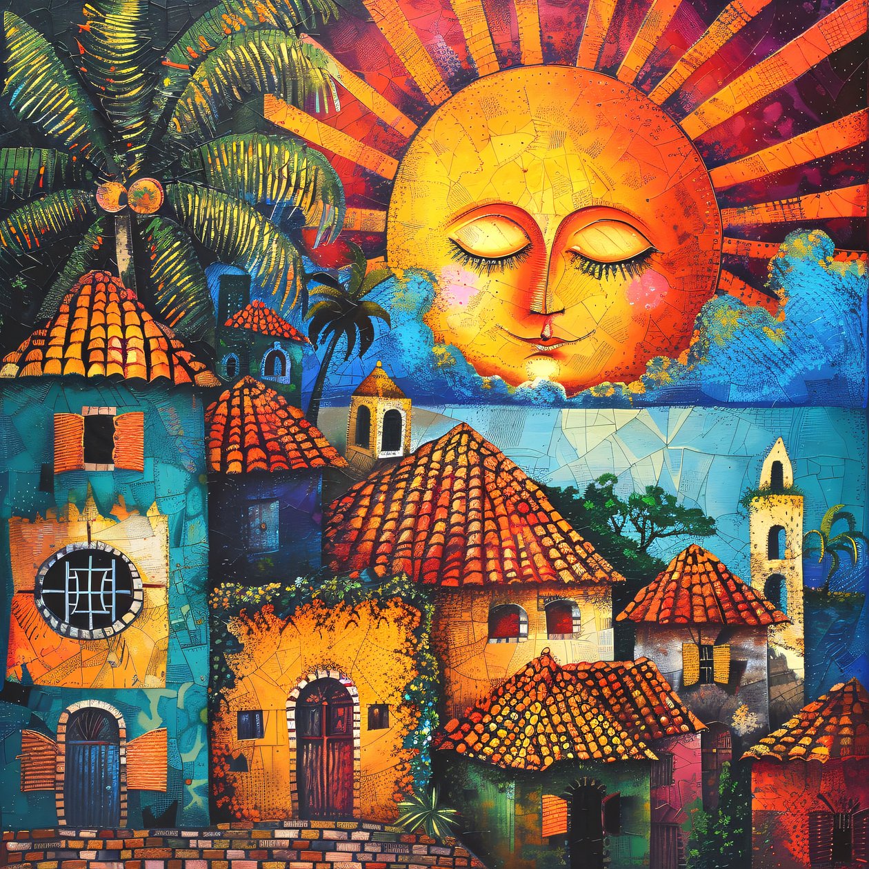 Santa Caterina sotto il sole, decorazione murale moderna | stampa su richiesta da F. Abderrahim