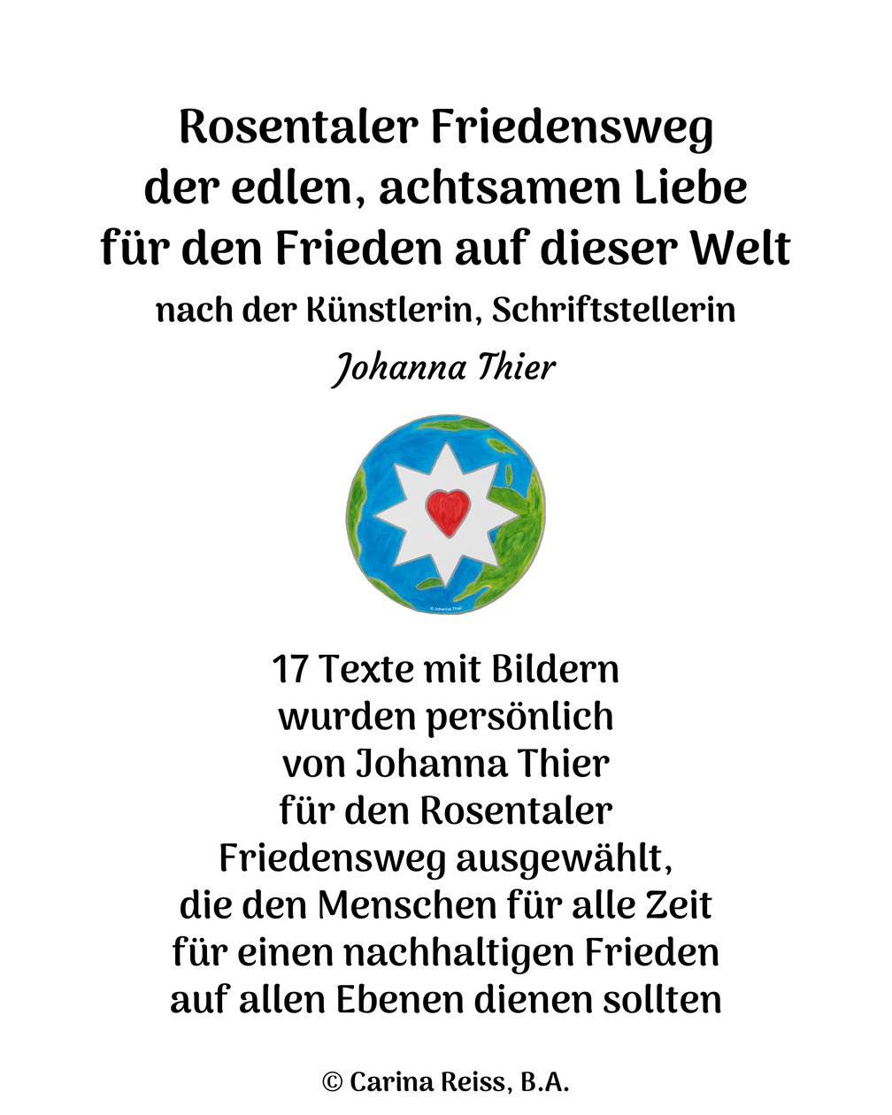 Sentiero della pace Rosental da Johanna Thier