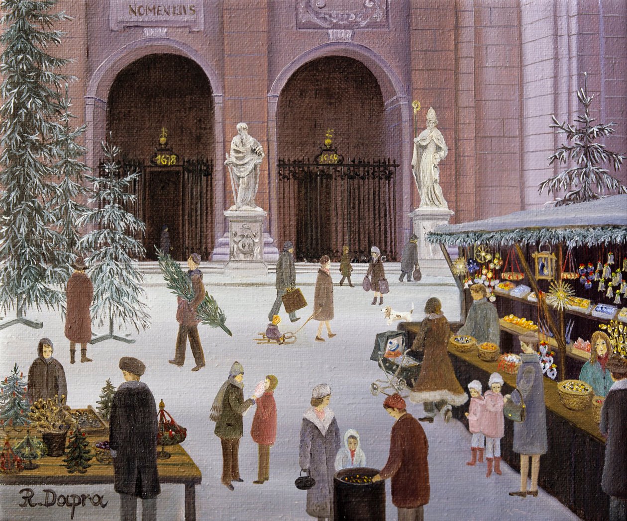 Mercatino di Natale nella piazza della cattedrale da Regine Dapra
