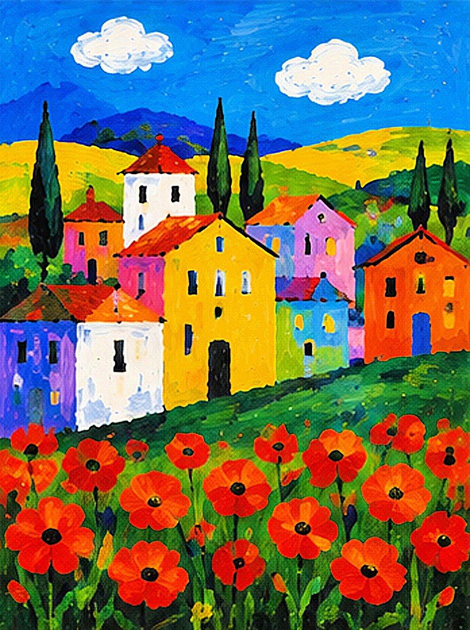 Fiori di papavero nel Paese dei Colori da Nomi Morina