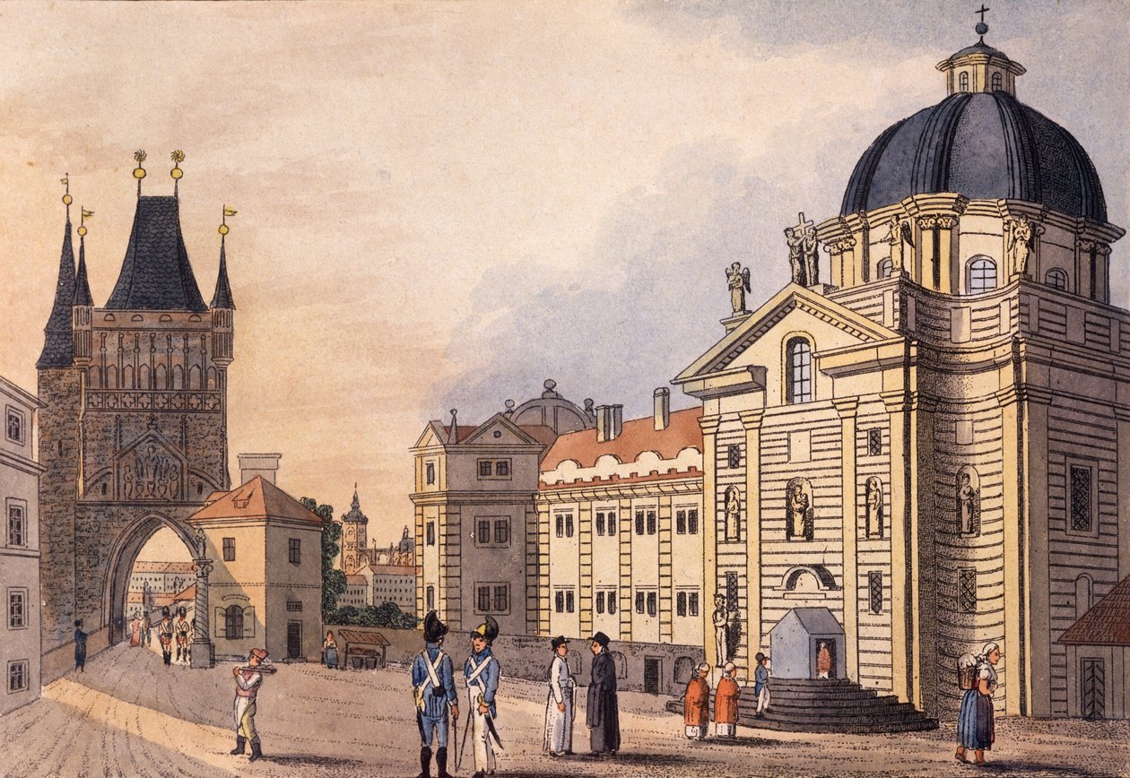 Krizovnicke namesti (Piazza dei Cavalieri della Croce), Praga, c.1810 da A. & Berka, Johann Gustav