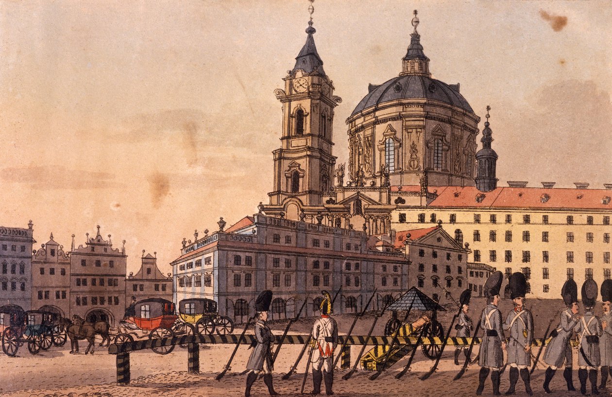 Piazza Malostranské (Piccolo Quartiere) (parte inferiore), c.1810 da A. and Berka, Johann Gustav