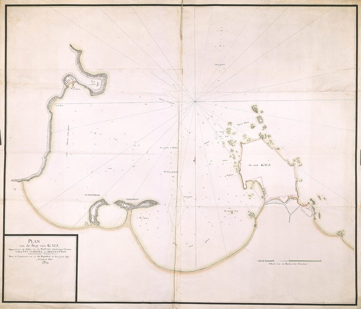 Mappa della baia di Gale da A.A. Buijskes