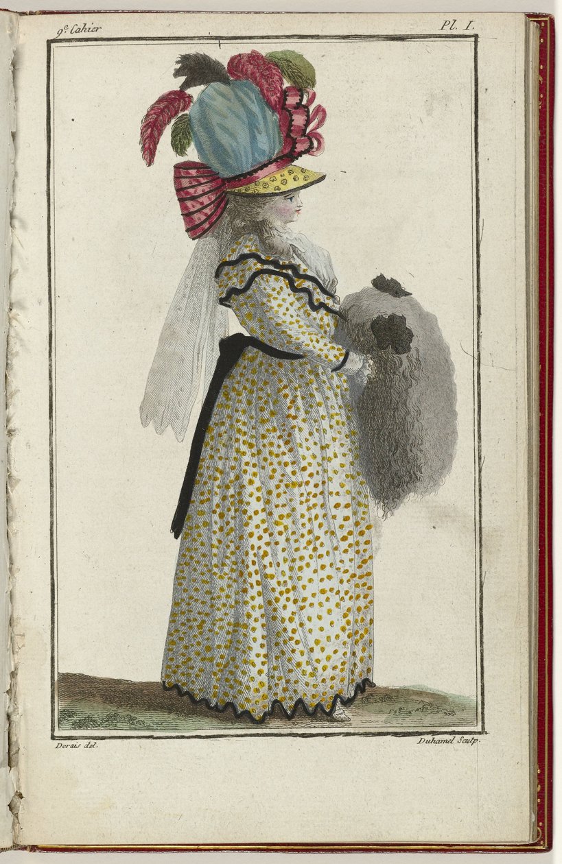 Cabinet des Modes ou les Modes Nouvelles, 15 Marzo 1786, pl. I da A.B. Duhamel
