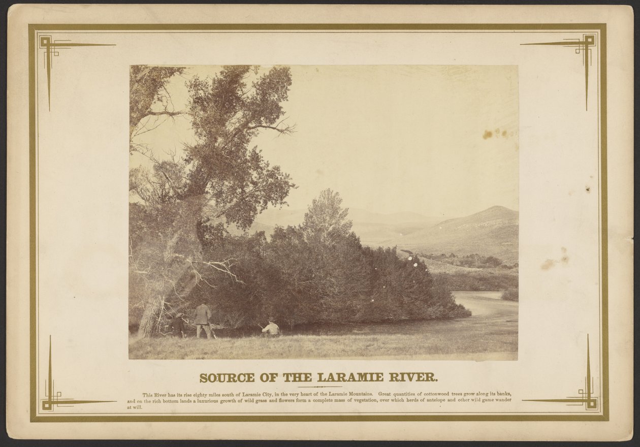 Sorgente del fiume Laramie. [Wyoming]. da A.J. Russell