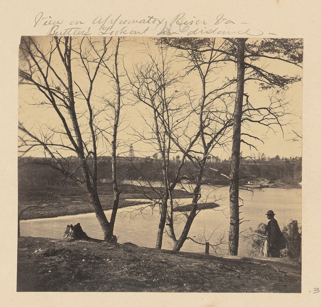 Vista sul fiume Appomattox, Virginia. La vedetta di Butler in lontananza da A.J. Russell