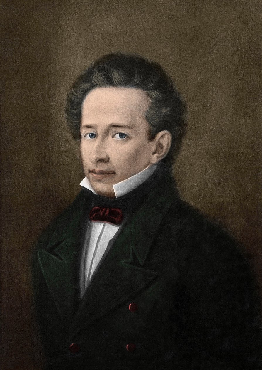 Ritratto di Giacomo Leopardi dal ritratto di A. Ferrazzi da A. (after) Ferrazzi
