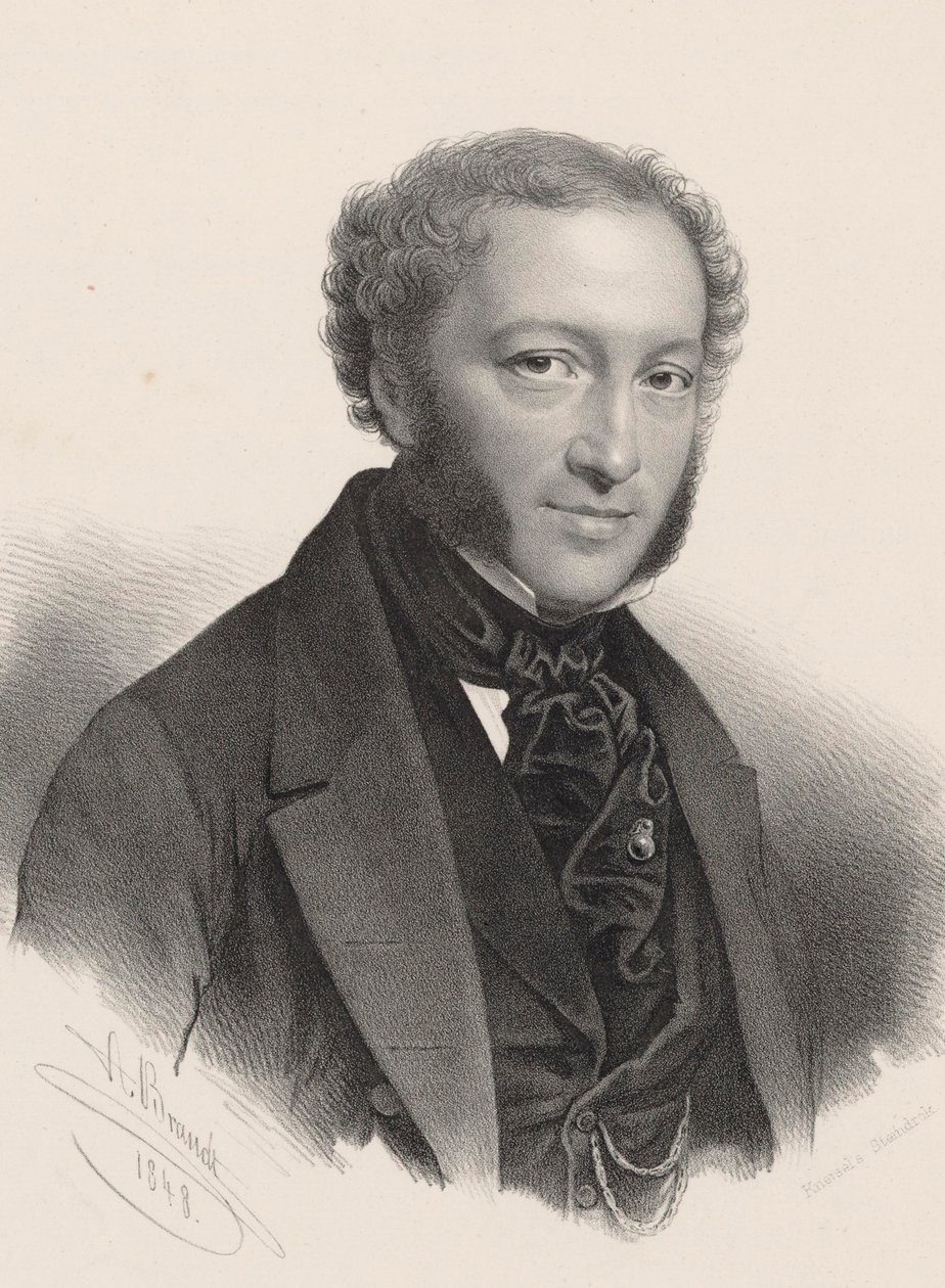 Ritratto del pianista e compositore Ignaz Moscheles da A. Brandt