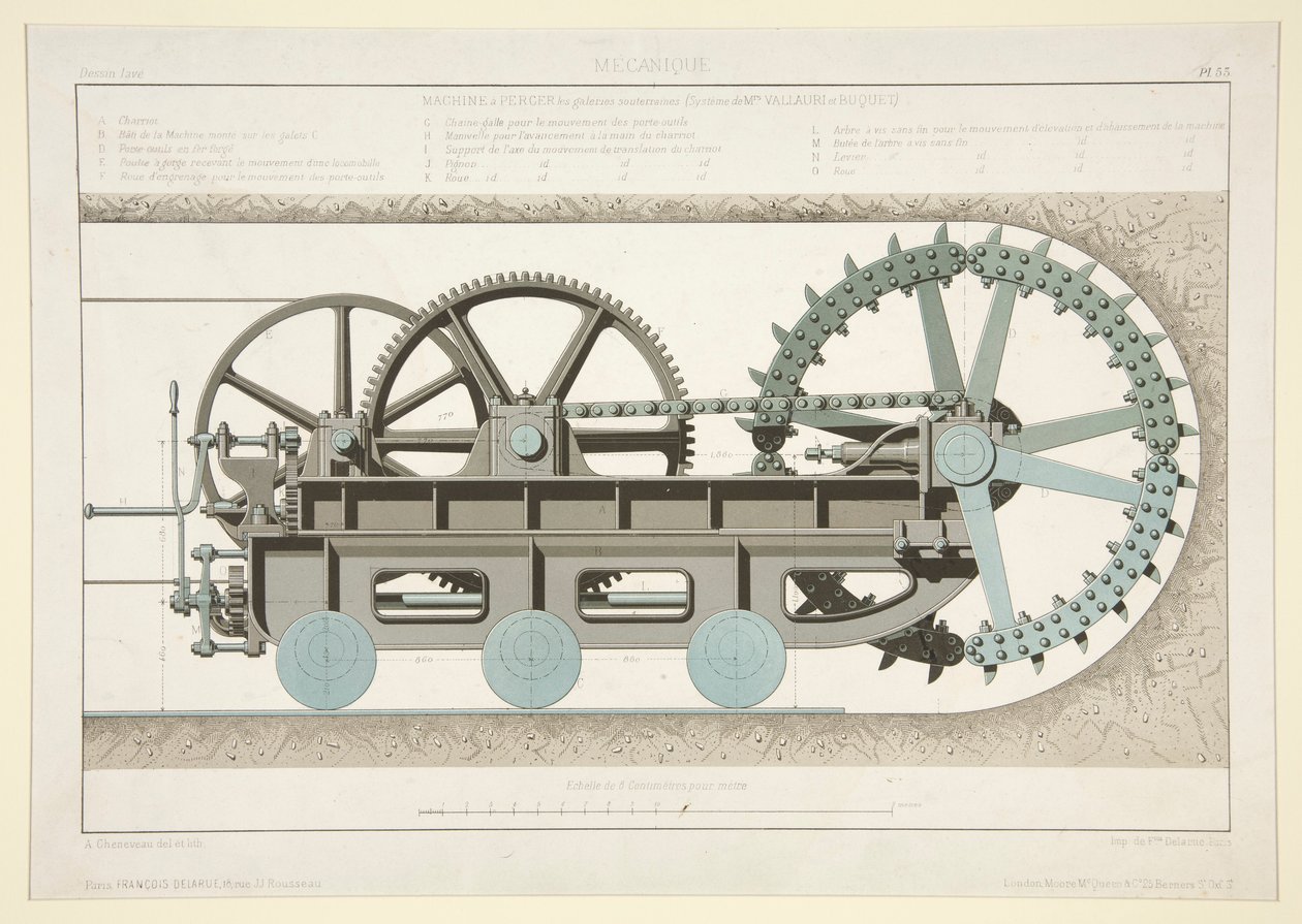 Studio di una macchina per tunneling da A. Cheneveau