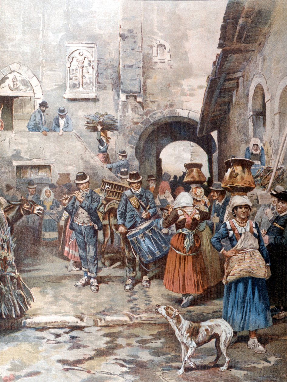 Vigilia di Natale nella campagna romana 100 anni fa da A. Coleman