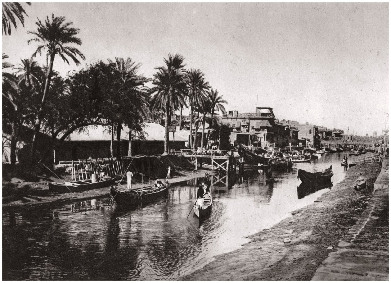 Ashar Creek che conduce allo Shatt al-Arab, Bassora, Iraq, 1925 da A. Kerim