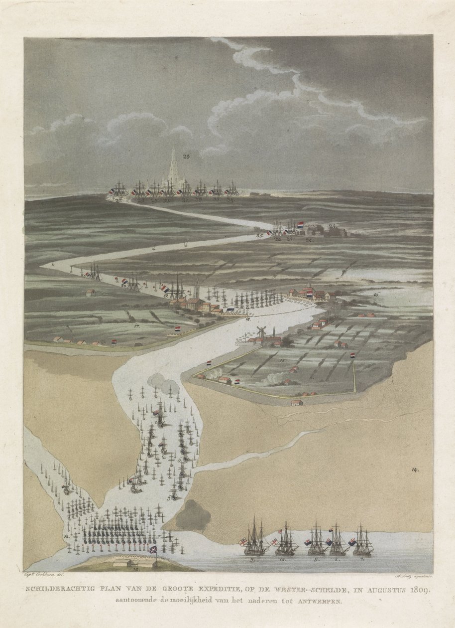 Spedizione britannica ad Anversa, 1809 da A. Lutz