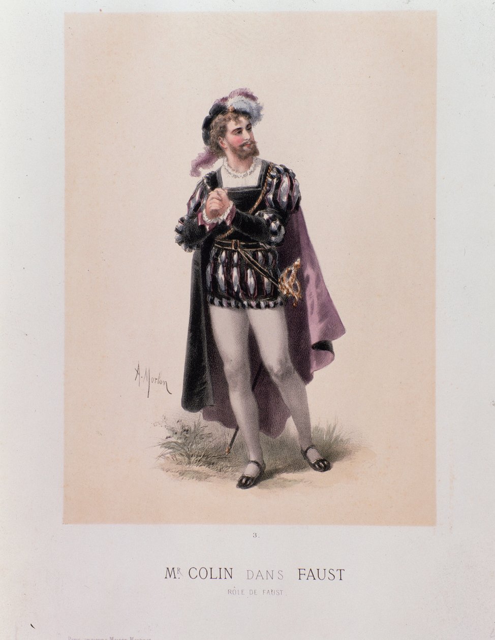 Monsieur Colin nel ruolo di Faust, opera di Charles Gounod da A. Morton