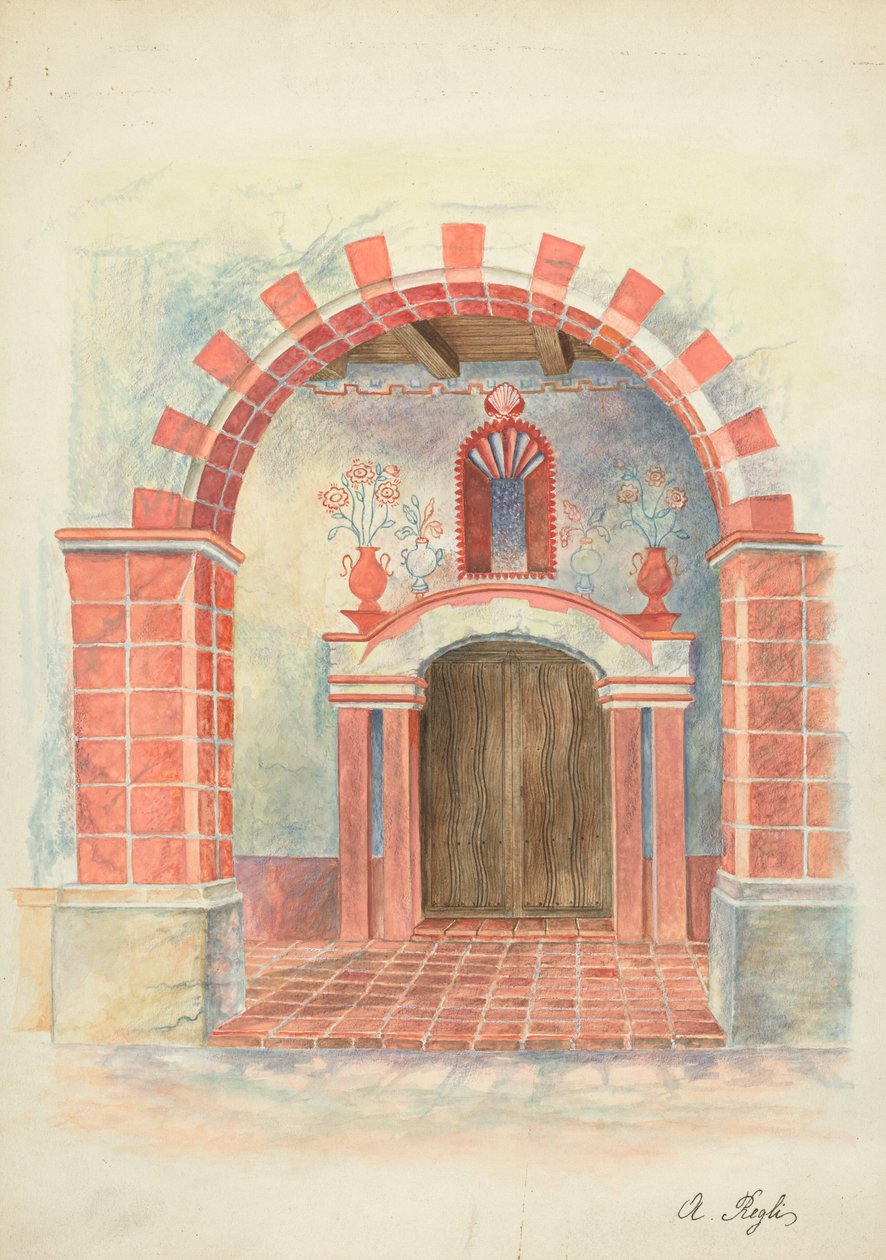 Disegno di restauro da A. Regli