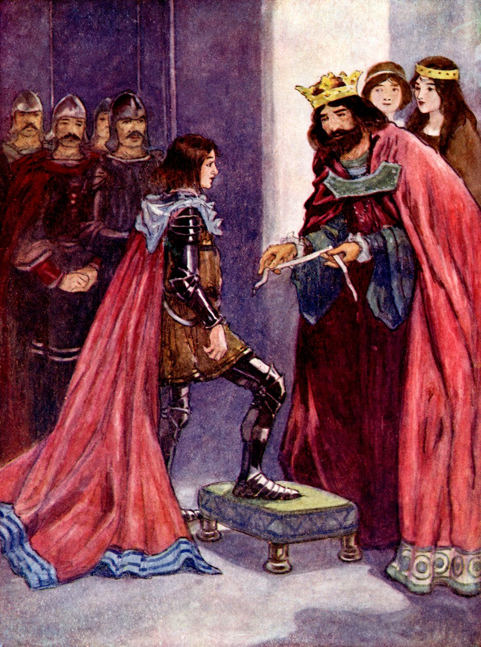 Il re fece del Principe Nero un cavaliere dell