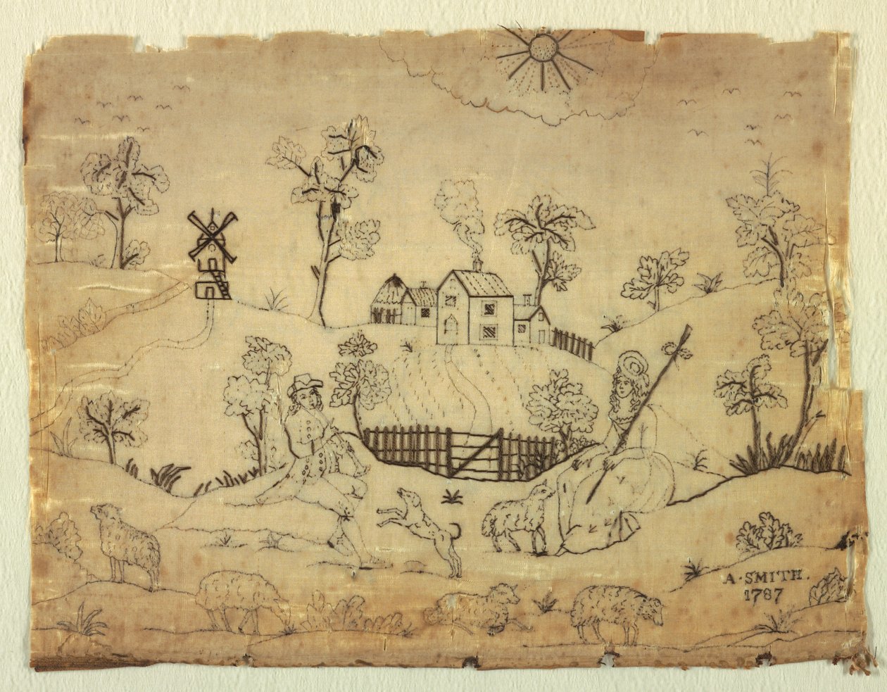 Quadro ricamato da A. Smith