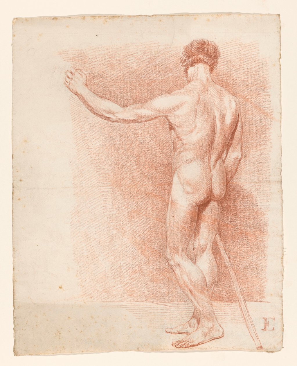 Nudo maschile in piedi, visto di schiena da A. Waterloo (attributed to)