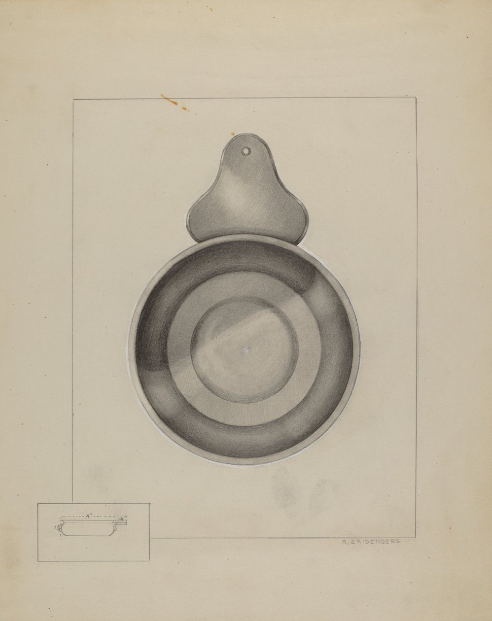 Scodella di Peltro da A. Zaidenberg