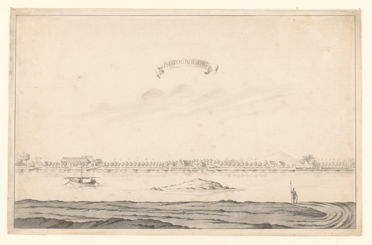 Veduta di Passoeroean da A. de Nelly (possibly)