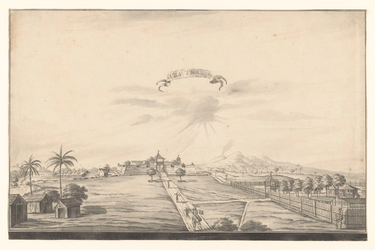 Vista del forte di Salatiga da A. de Nelly (possibly)
