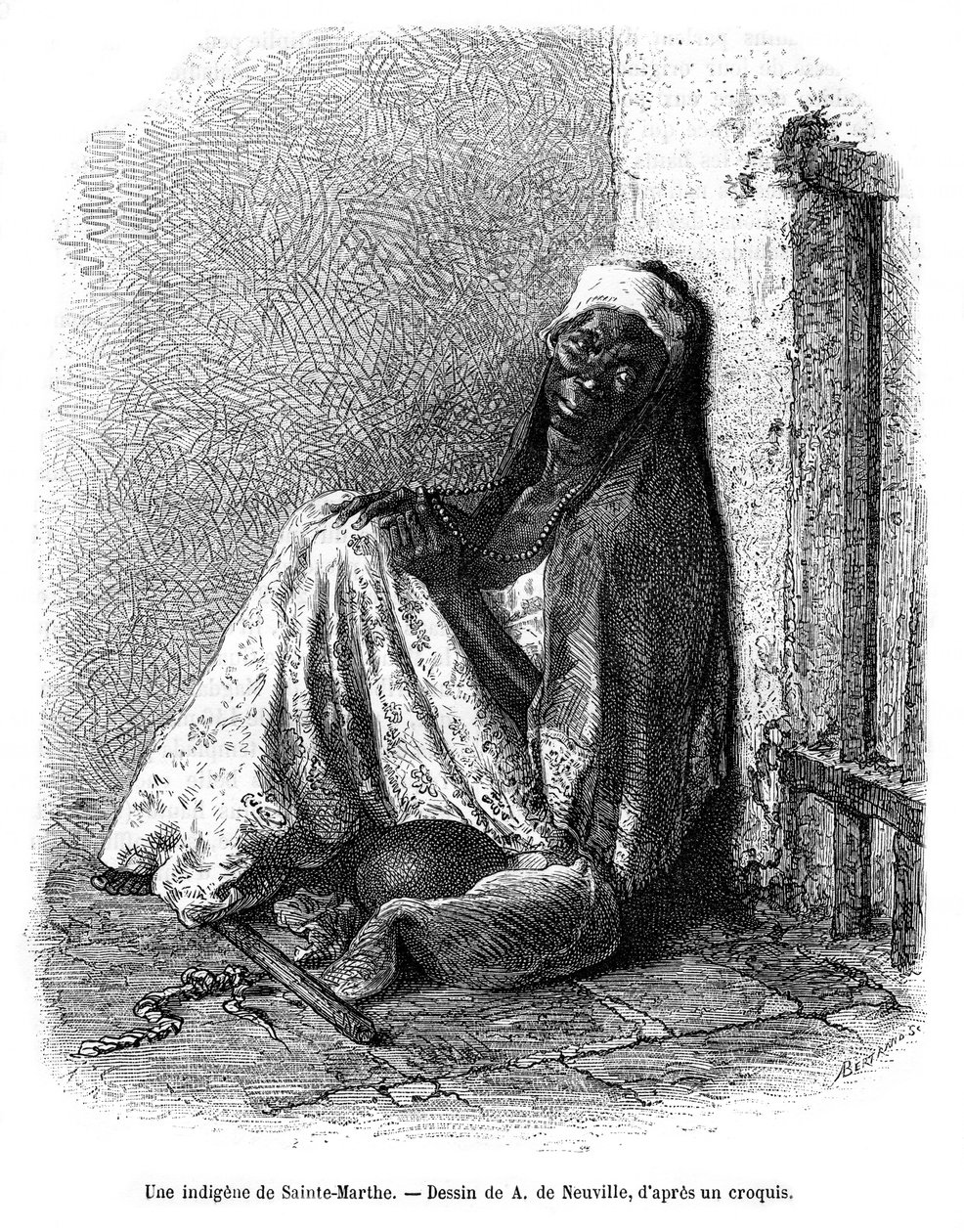 Una donna di Santa Marta, Colombia, XIX secolo da A. de Neuville