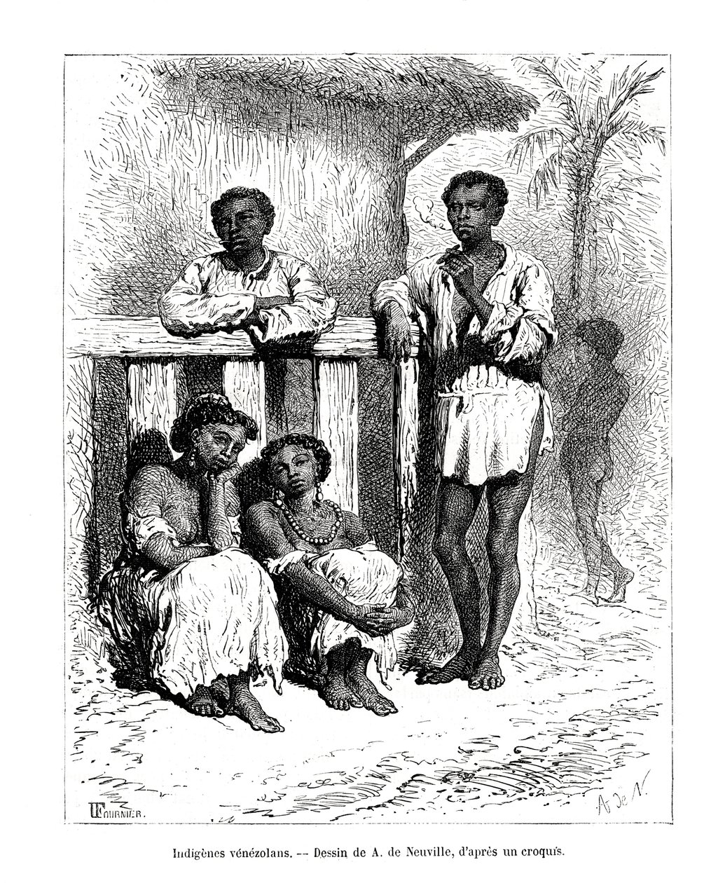 Popoli indigeni, Venezuela, XIX secolo da A. de Neuville