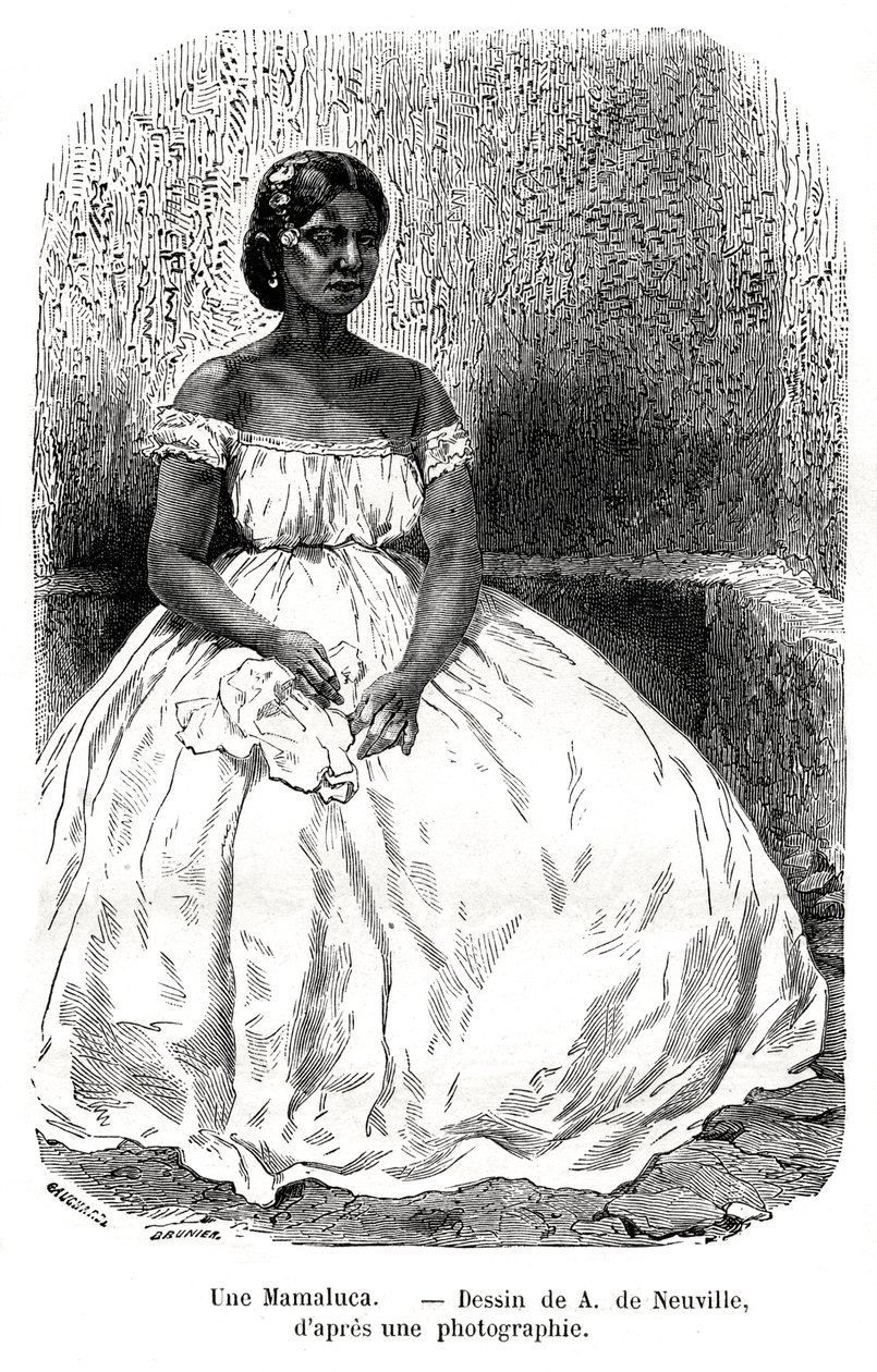 Une Mamaluca, Brasile, XIX secolo da A. de Neuville