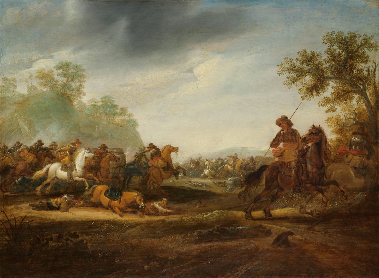 Scaramuccia di cavalleria da A. van Hoef (attributed to)