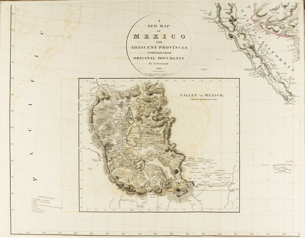 Nuova mappa del Messico e delle province adiacenti da Aaron Arrowsmith