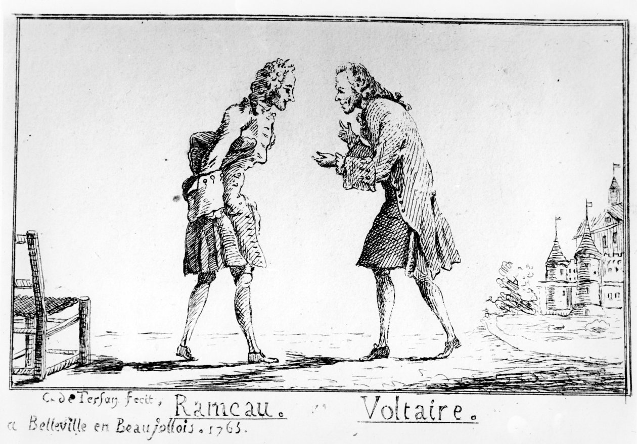 Rameau e Voltaire a Belleville, 1763 da Abbé Charles Philippe Campion de Tersan