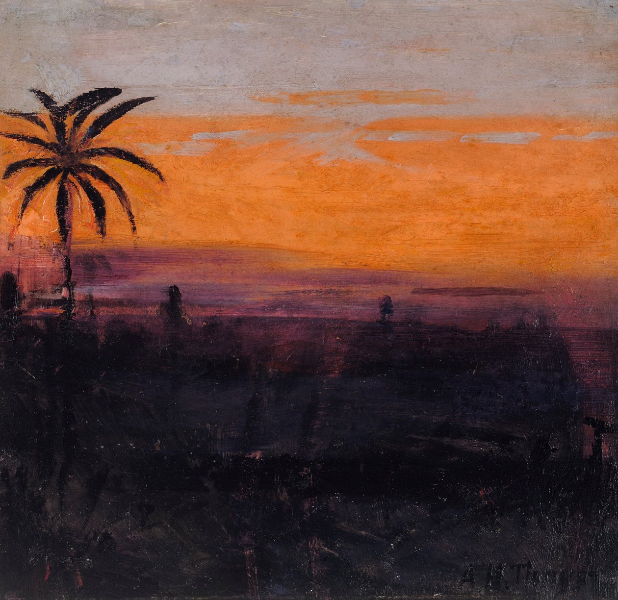 Il cielo simulato dai fenicotteri rossi, studio per il libro "Concealing Coloration in the Animal Kingdom". da Abbott Handerson Thayer