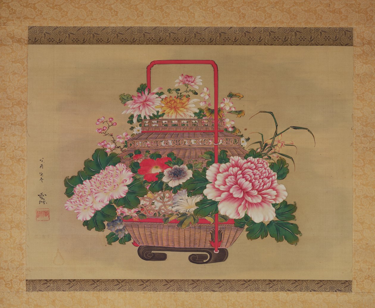 Cesto di fiori, 1837 da Abe Kan Torin