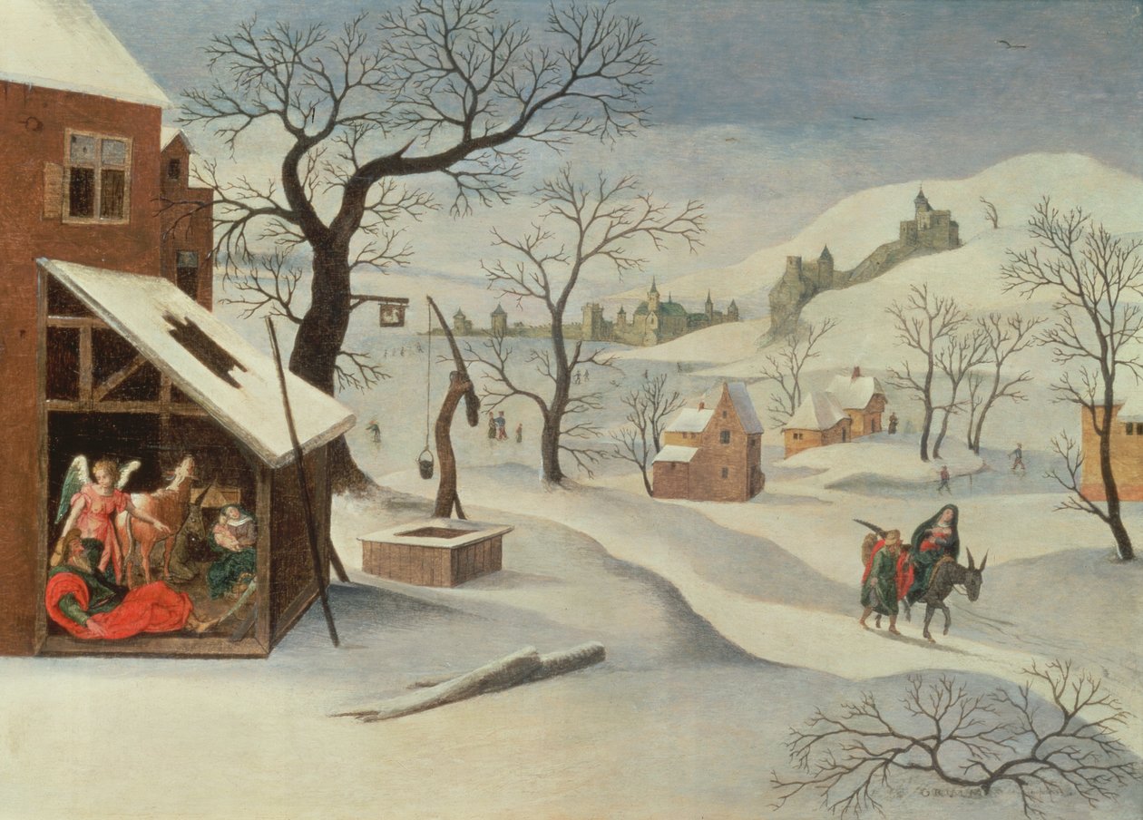 Fuga in Egitto in un paesaggio invernale da Abel Grimmer or Grimer