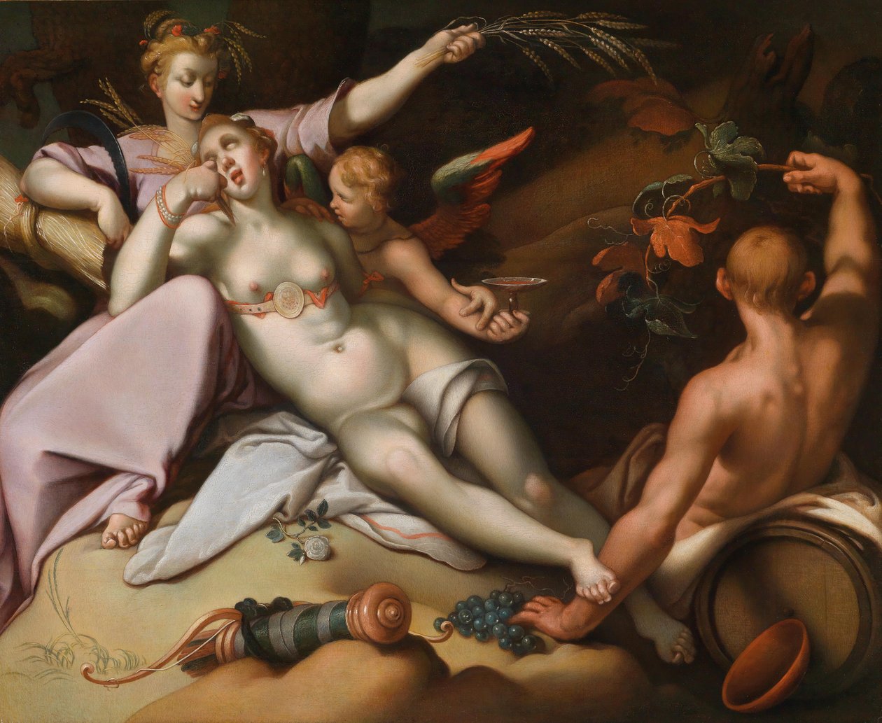 Sine Baccho et Cenere friget Venus da Abraham Bloemaert
