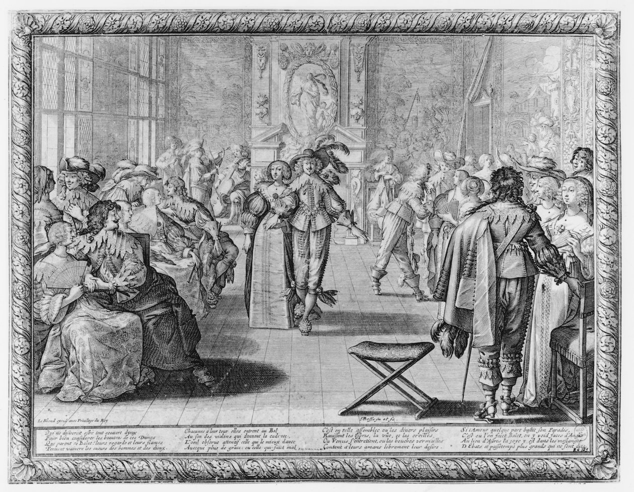 Un ballo di corte, c.1630 da Abraham Bosse
