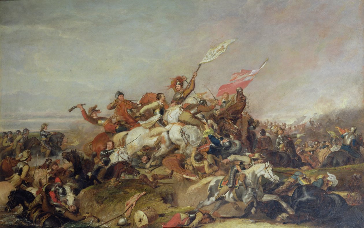 La battaglia di Marston Moor nel 1644, 1819 da Abraham Cooper