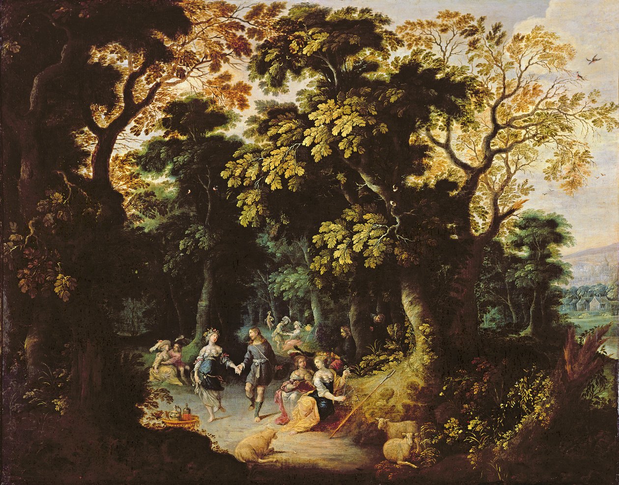La danza nella foresta da Abraham Govaerts