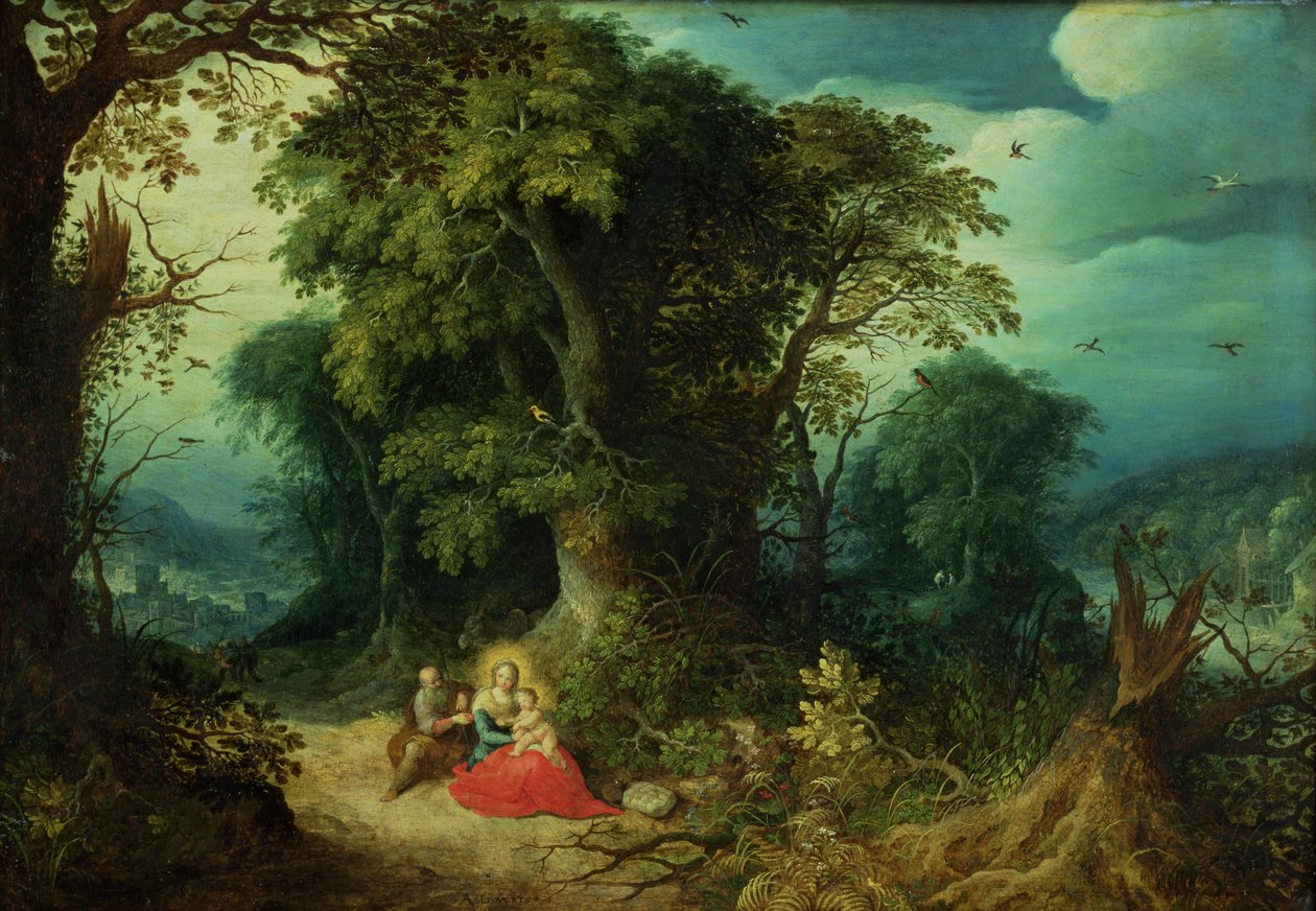 Il riposo durante la fuga in Egitto da Abraham Govaerts