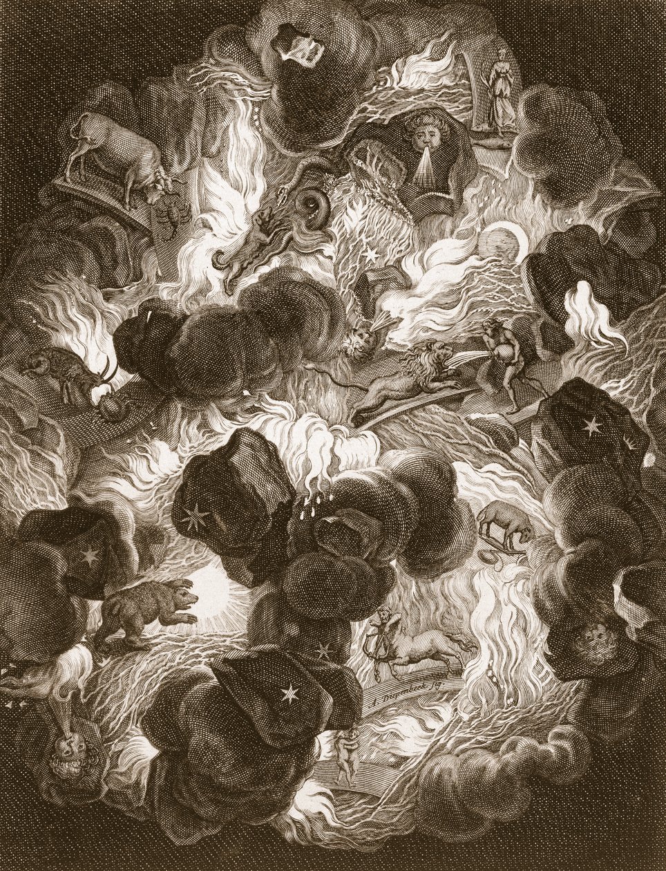 Il Caos, inciso da Bernard Picart, 1731 da Abraham van Diepenbeeck