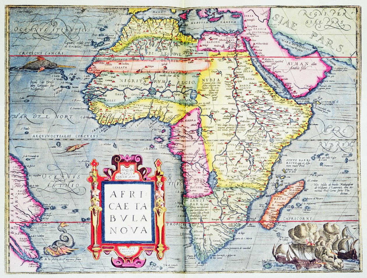Africae tabvla nova, 1570 da Abraham Ortelius
