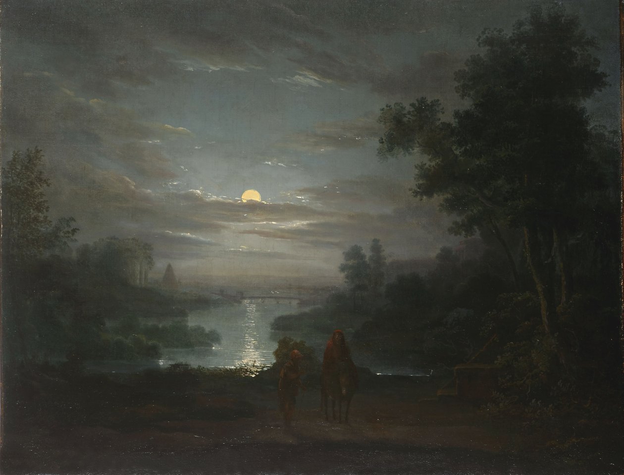 Riposo durante la fuga in Egitto da Abraham Pether