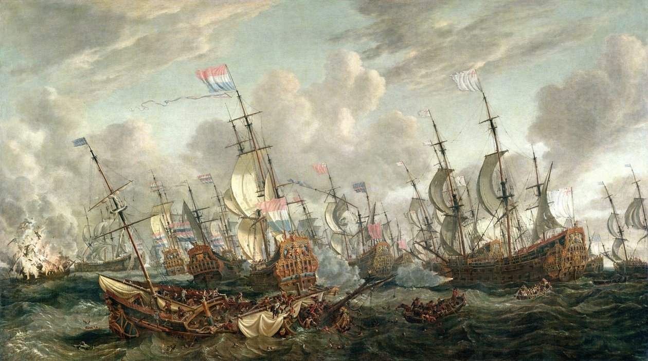 La Battaglia dei Quattro Giorni, 1-4 Giugno 1666 da Abraham Storck