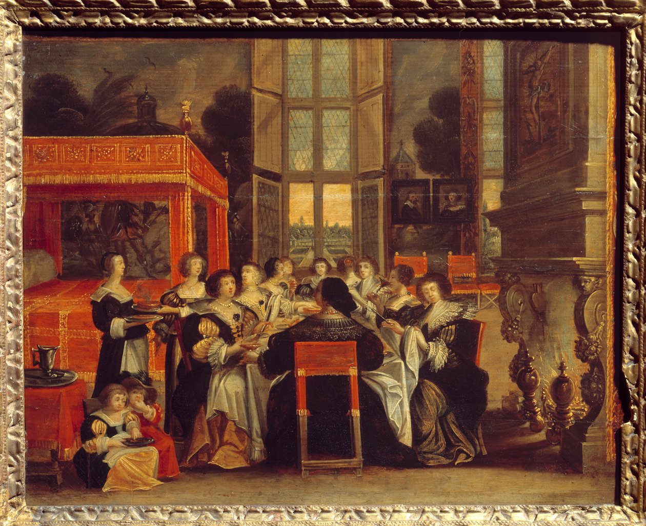 Conversazione di signore in assenza dei loro mariti: Cena da Abraham (after) Bosse
