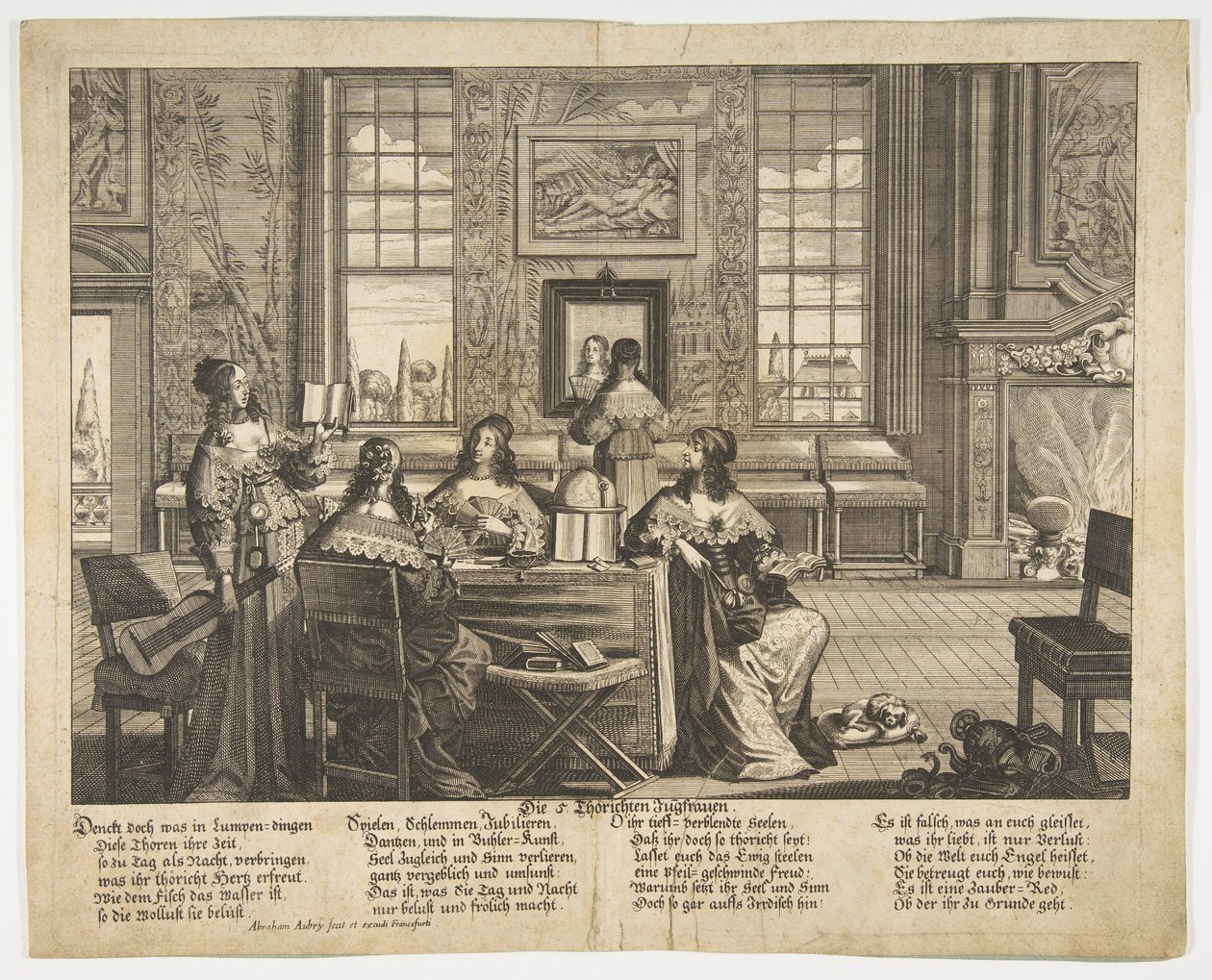 Le vergini stolte conversano, metà-fine XVII secolo da Abraham Aubry