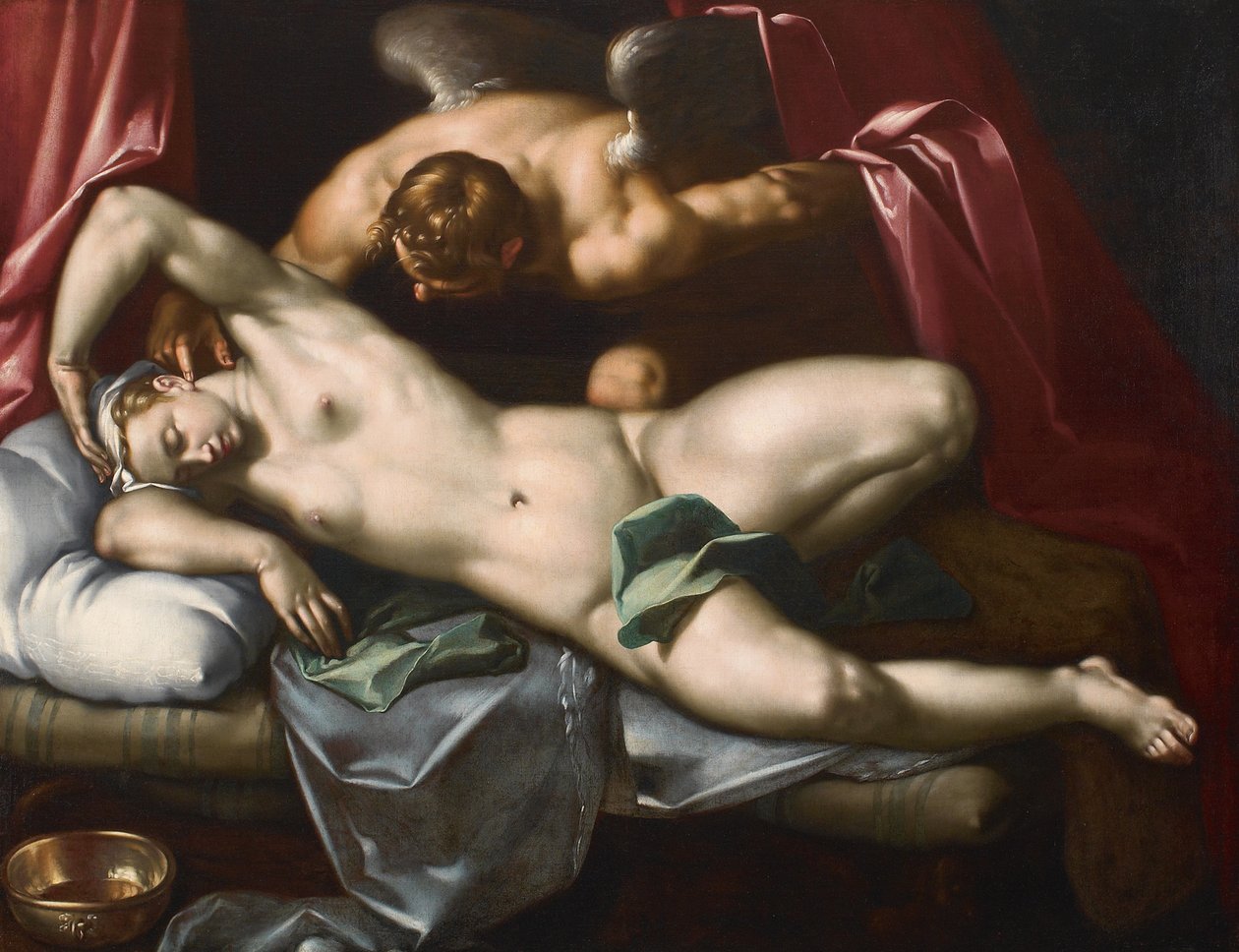 Cupido visita Psiche di notte, ca 1590 da Abraham Bloemaert